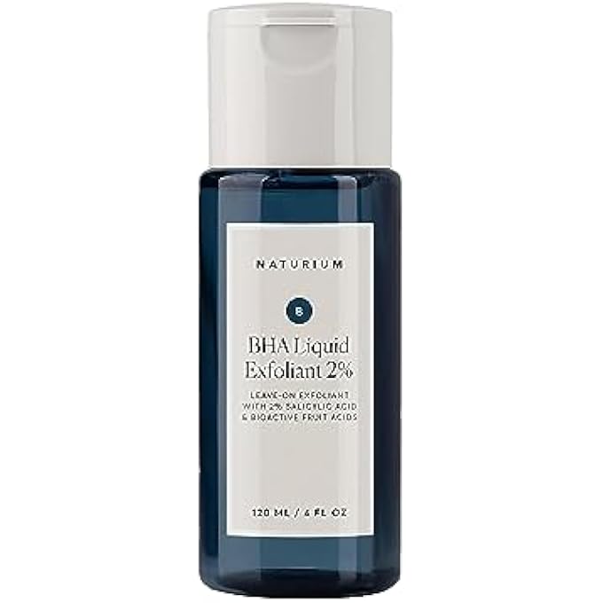 NATURIUM BHA LIQUID EXFOLIANT 2%, LEAVE-ON FACE & SKIN CARE EXFOLIATING PORE TREATMENT, WITH SALICYLIC ACID & BIOACTIVE FRUIT ACIDS, 4 OZ - Image 1